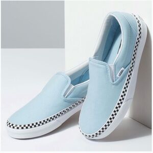 Brand New Vans Sky Blue Slip On Sneakers